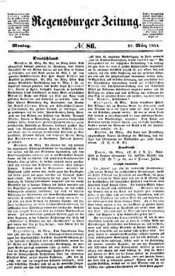 Regensburger Zeitung Montag 27. März 1854