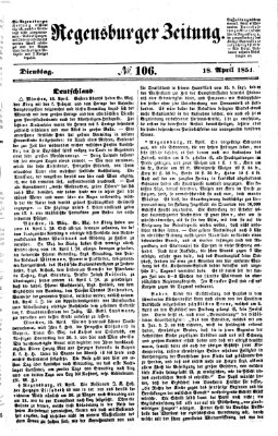 Regensburger Zeitung Dienstag 18. April 1854