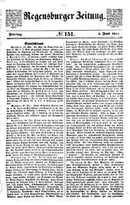 Regensburger Zeitung Freitag 2. Juni 1854