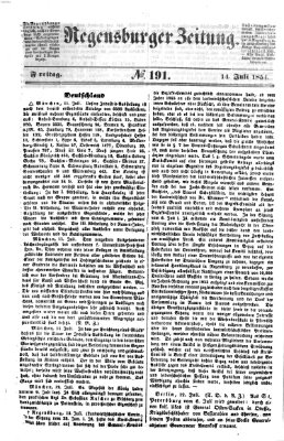 Regensburger Zeitung Freitag 14. Juli 1854