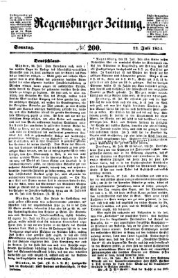 Regensburger Zeitung Sonntag 23. Juli 1854