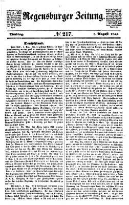 Regensburger Zeitung Dienstag 8. August 1854