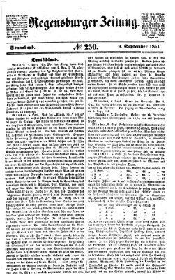 Regensburger Zeitung Samstag 9. September 1854