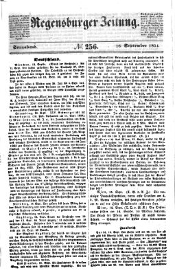Regensburger Zeitung Samstag 16. September 1854