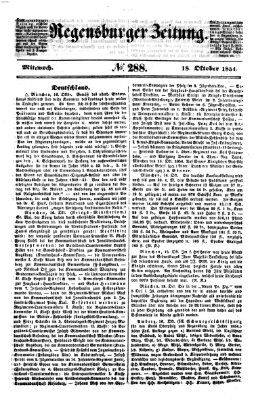 Regensburger Zeitung Mittwoch 18. Oktober 1854
