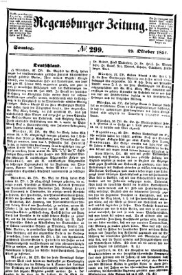 Regensburger Zeitung Sonntag 29. Oktober 1854