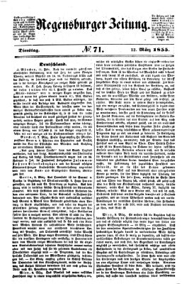 Regensburger Zeitung Dienstag 13. März 1855