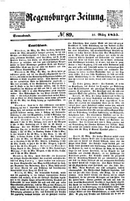 Regensburger Zeitung Samstag 31. März 1855