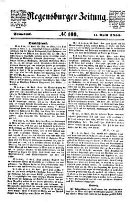 Regensburger Zeitung Samstag 14. April 1855