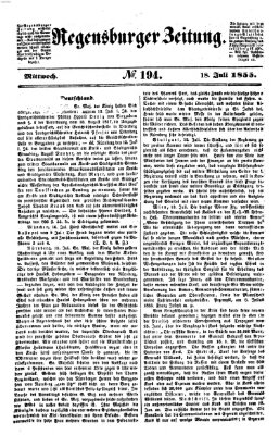 Regensburger Zeitung Mittwoch 18. Juli 1855