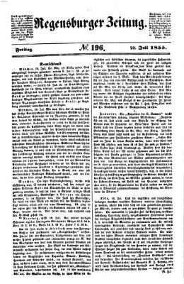 Regensburger Zeitung Freitag 20. Juli 1855