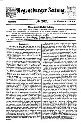 Regensburger Zeitung Montag 24. September 1855