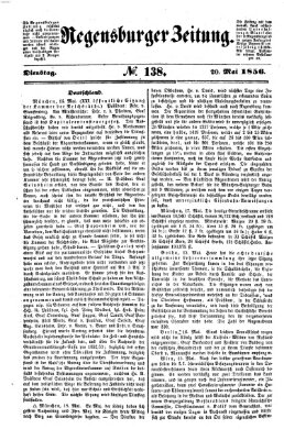 Regensburger Zeitung Dienstag 20. Mai 1856