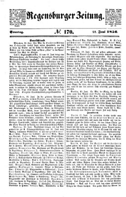 Regensburger Zeitung Sonntag 22. Juni 1856