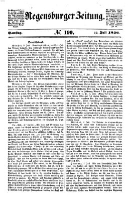 Regensburger Zeitung Samstag 12. Juli 1856