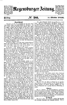 Regensburger Zeitung Freitag 10. Oktober 1856