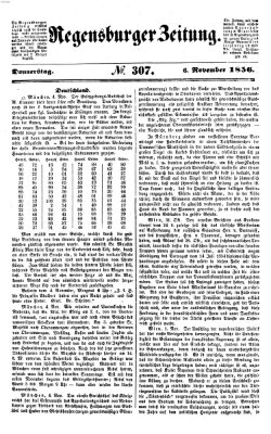 Regensburger Zeitung Donnerstag 6. November 1856