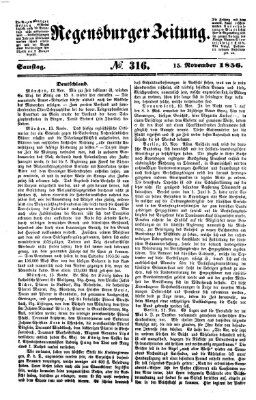 Regensburger Zeitung Samstag 15. November 1856