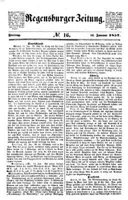 Regensburger Zeitung Freitag 16. Januar 1857