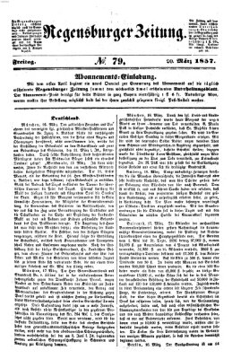 Regensburger Zeitung Freitag 20. März 1857