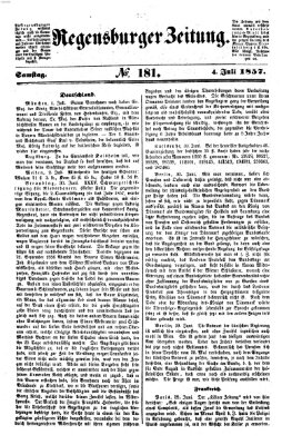 Regensburger Zeitung Samstag 4. Juli 1857