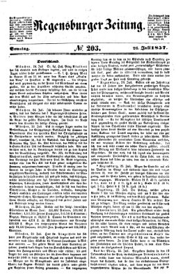 Regensburger Zeitung Sonntag 26. Juli 1857