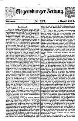 Regensburger Zeitung Mittwoch 19. August 1857