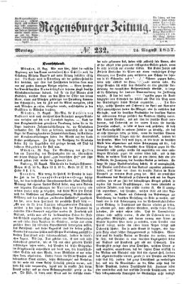 Regensburger Zeitung Montag 24. August 1857