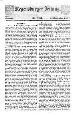 Regensburger Zeitung Sonntag 27. September 1857