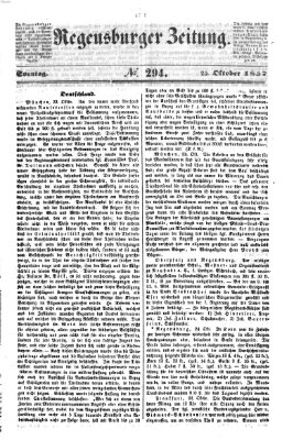Regensburger Zeitung Sonntag 25. Oktober 1857