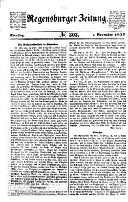 Regensburger Zeitung Dienstag 3. November 1857