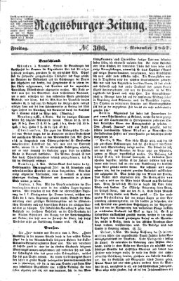 Regensburger Zeitung Freitag 6. November 1857