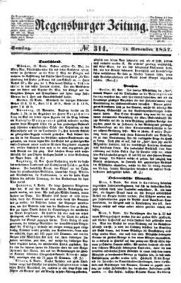 Regensburger Zeitung Samstag 14. November 1857
