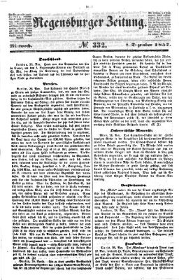 Regensburger Zeitung Mittwoch 2. Dezember 1857