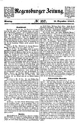 Regensburger Zeitung Montag 28. Dezember 1857
