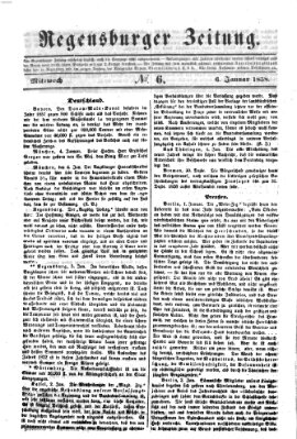 Regensburger Zeitung Mittwoch 6. Januar 1858