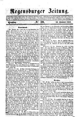 Regensburger Zeitung Dienstag 19. Januar 1858
