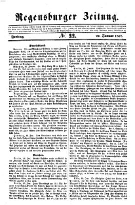 Regensburger Zeitung Freitag 22. Januar 1858
