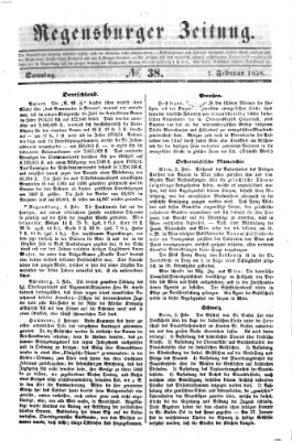 Regensburger Zeitung Sonntag 7. Februar 1858