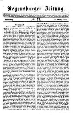 Regensburger Zeitung Samstag 13. März 1858