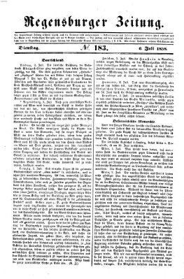 Regensburger Zeitung Dienstag 6. Juli 1858