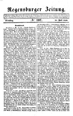 Regensburger Zeitung Dienstag 20. Juli 1858