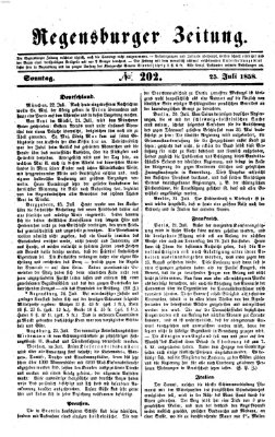 Regensburger Zeitung Sonntag 25. Juli 1858