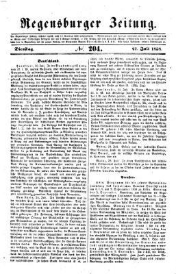Regensburger Zeitung Dienstag 27. Juli 1858