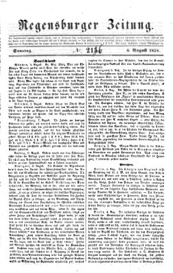 Regensburger Zeitung Sonntag 8. August 1858