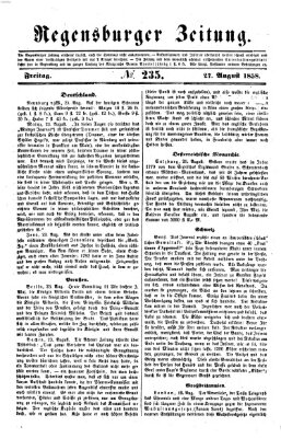 Regensburger Zeitung Freitag 27. August 1858