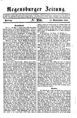Regensburger Zeitung Freitag 17. September 1858