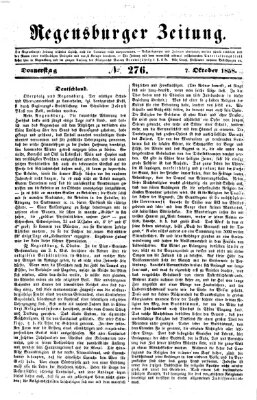Regensburger Zeitung Donnerstag 7. Oktober 1858