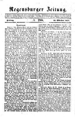 Regensburger Zeitung Freitag 29. Oktober 1858