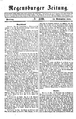 Regensburger Zeitung Freitag 19. November 1858